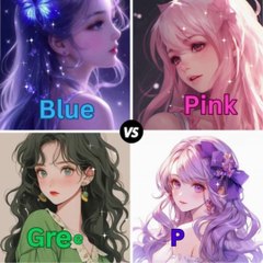 Color Challenge: Purple vs Pink vs Green vs Blue #viral