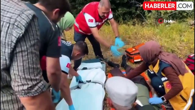 Kırsalda nöbet geçiren hastanın imdadına ambulans helikopter yetişti