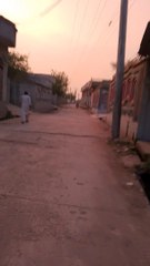 The sky was orange before rain