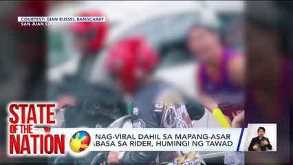 Lalaking nag-viral dahil sa mapang-asar na pambabasa sa rider, humingi ng tawad | SONA