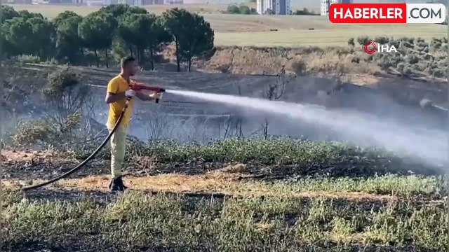 Osmaniye'de ormana yakın bölgede çıkan anız yangını büyümeden söndürüldü