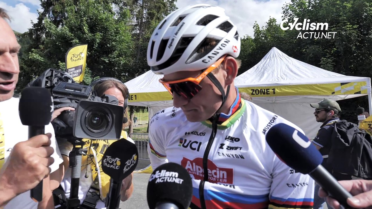 Cyclisme - Tour de France 2024 - Mathieu van der Poel : "Il y a deux ans, j'étais dans la voiture dans le Galibier, donc c'est bien d'avoir pu le monter à vélo"