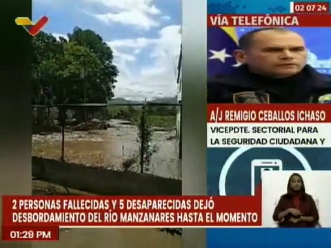 En Cumanacoa reportan 2 personas fallecidas y 5 desaparecidas por desbordamiento del Río Manzanare