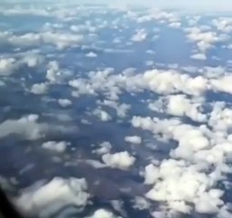 The speed of a plane in front of a plane in the sky