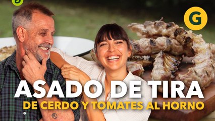 ASADO de TIRA de CERDO con acompañamiento de TOMATES al HORNO por Christian Petersen | El Gourmet