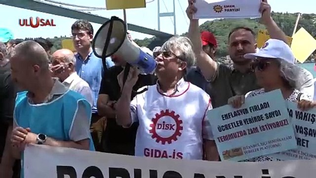 Borusan'dan atılan 37 işçi eylemde! İşçiler Borusan Holding önünde toplandı