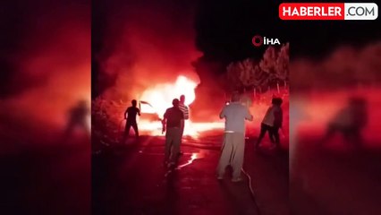 Mersin'de seyir halindeki araçta yangın çıktı