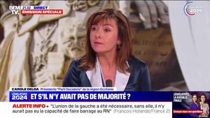 Élections législatives: "On ne peut pas mettre sur le même plan le RN, qui ne fait pas partie de l'arc républicain, et LFI" estime Carole Delga