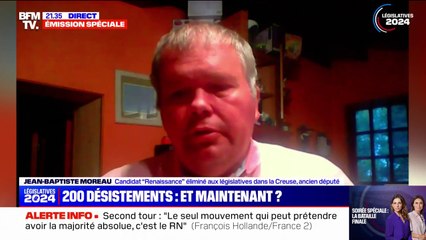 Législatives: "Les désistements vont fabriquer du vote pour le RN en masse sur des territoires comme le mien", estime Jean-Baptiste Moreau, candidat Renaissance éliminé au premier tour