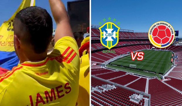 Copa América 2024: Aficionados de Colombia ya se manifiestan a las afueras del Levi's Stadium ante duelo contra Brasil