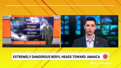 Extremely dangerous Beryl heads toward Jamaica