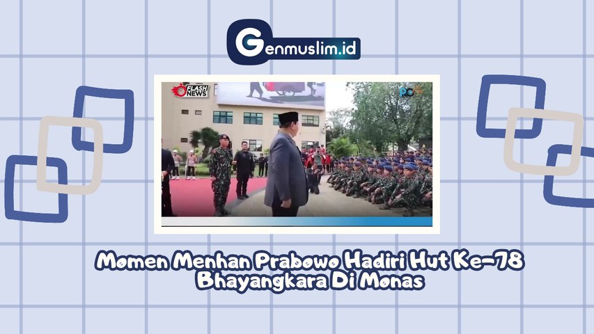 Momen MENHAN Prabowo Hadiri HUT Ke-78 Bhayangkara di MONAS