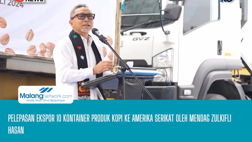 Pelepasan Ekspor 10 Kontainer Produk Kopi ke Amerika Serikat oleh Mendag Zulkifli Hasan