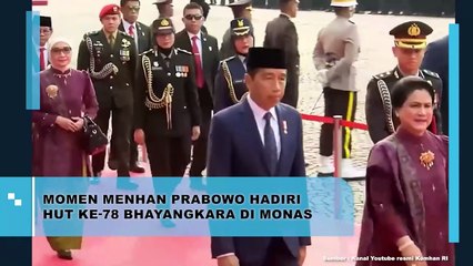 Momen Menhan Prabowo Hadiri HUT KE-78 Bhayangkara Di Monas