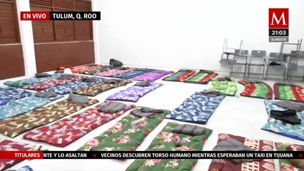 Habitantes de Quintana Roo asisten a albergues por paso del huracán 'Beryl'