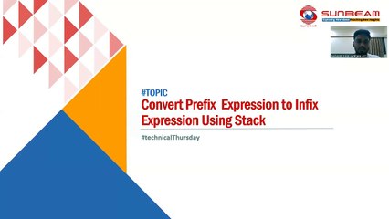 convert prefix expression into infix expression using stack