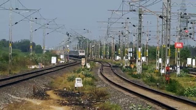 Live Train accident! Train Hits Cow Crossing Railway Line At High Speed!
