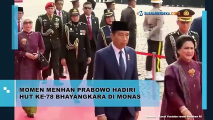 Momen Menhan Prabowo Hadiri HUT Ke-78 Bhayangkara di Monas