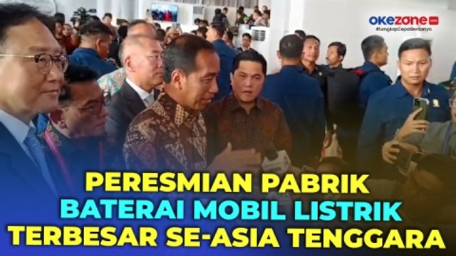 Presiden Jokowi Resmikan Pabrik Baterai Mobil Listrik Terbesar Se-Asia Tenggara di Karawang