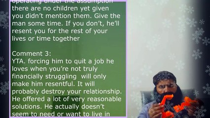 Telling my husband he needs to quit his dream job