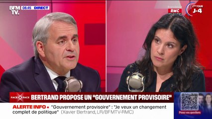 "Je veux un changement complet de politique": Xavier Bertrand plaide pour un "gouvernement provisoire"