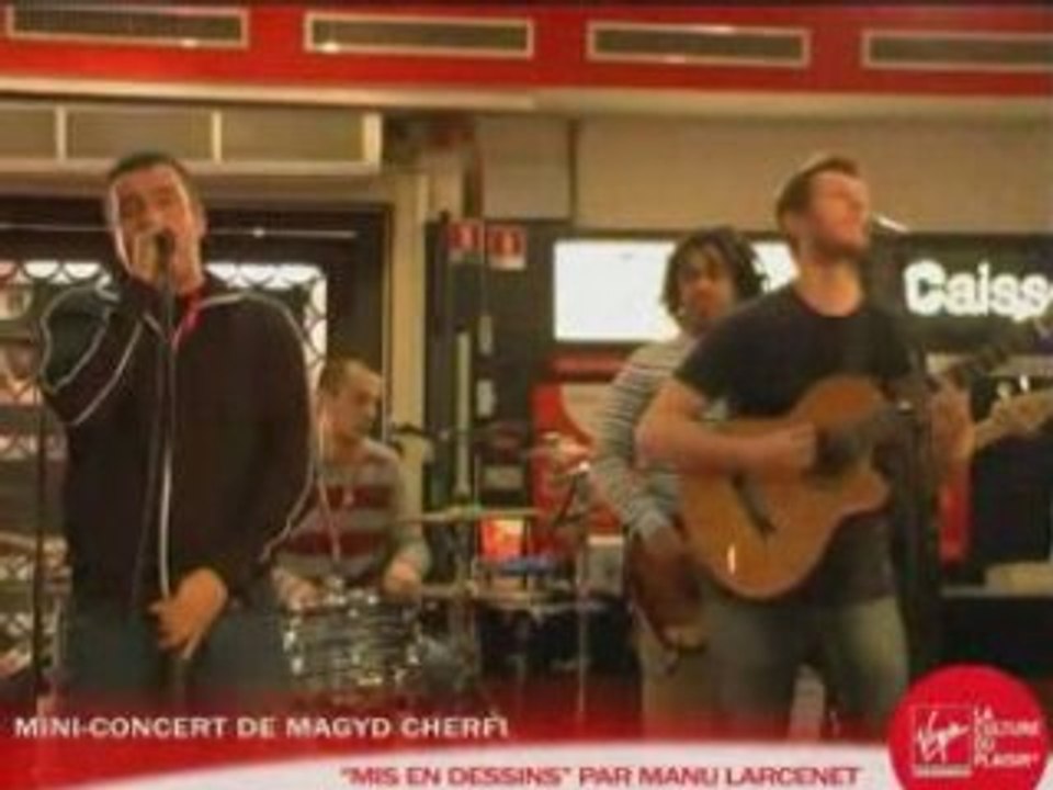 Mini-concert de Magyd Cherfi mis en dessin par Manu Larcenet