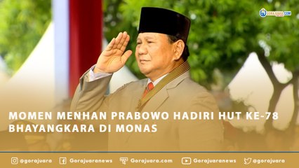 MOMEN MENHAN PRABOWO HADIRI HUT KE-78 BHAYANGKARA DI MONAS