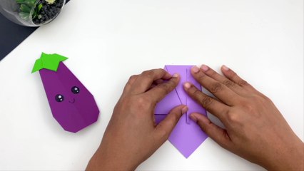 Paper Eggplant Craft / How to Make eggplant With Paper At Home / Paper Craft / paper vegetables