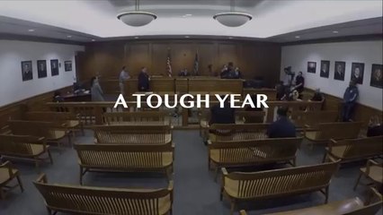 Little beautiful girl in court