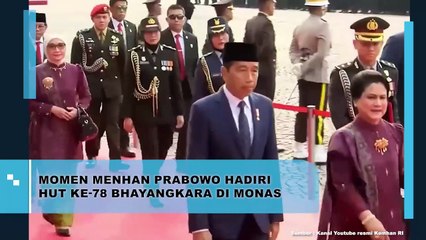 Momen Menhan Prabowo Hadiri HUT ke-78 Bhayangkara di Monas