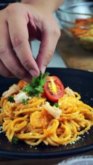 Creamy Shrimp Rose Spaghetti by Rebela Foods