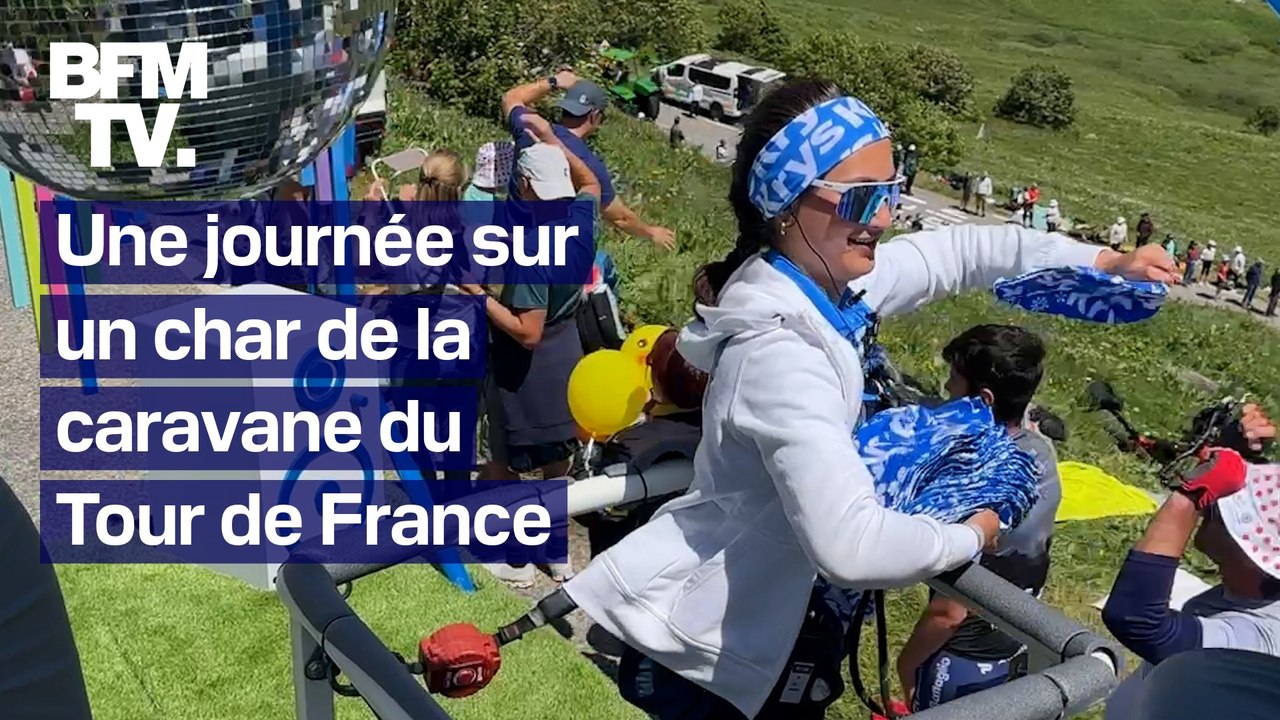 TANGUY DE BFM - Une journée sur un char de la caravane du Tour de France