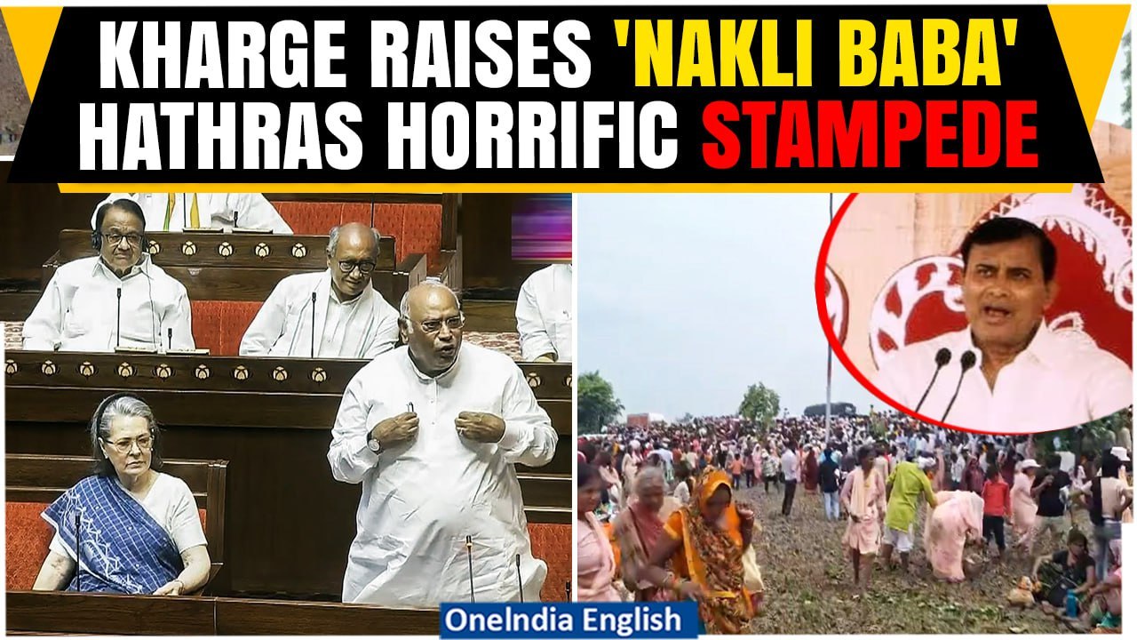Hathras Stampede: Congress President Kharge Raises 'Hathras' Issue in Parliament, Blames Govt.