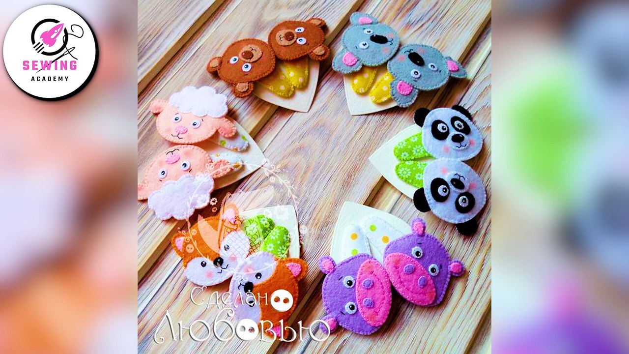 30 Sewing Felt Hair Clips Ideas | 30 Sewing Felt Hair Clips DIY Projects