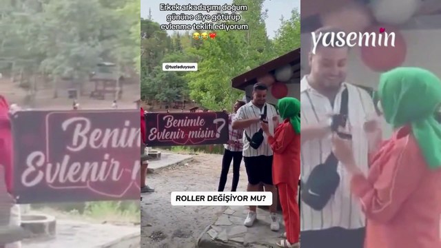 Erkek arkadaşına evlenme teklifi eden genç kadın sosyal medyayı ikiye böldü!