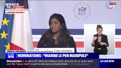 Prisca Thevenot: "On savait que Marine Le Pen mentait, on sait maintenant qu'elle manipule l'information"