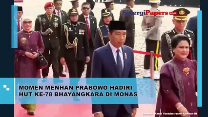 Momen Menhan Prabowo Hadiri HUT ke-78 Bhayangkara di Monas
