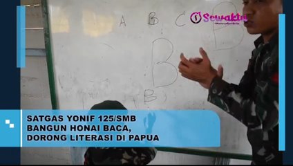 Satgas Yonif Bangun 125/SNB Bangun Honai Baca, Dorong Literasi di Papua