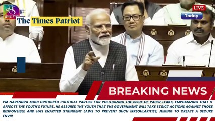 "PM Modi Slams Political Parties Over Paper Leaks, Pledges Strict Action to Protect Youth's Future | #YouthFuture #PaperLeak"