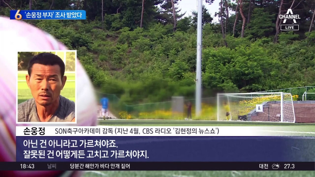 ‘손웅정 부자’ 조사 받았다