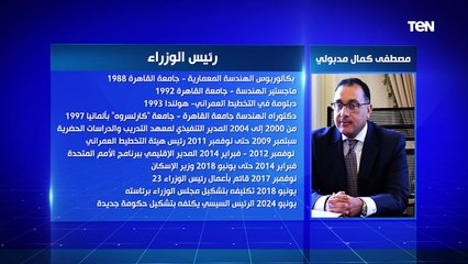 الحكومة الجديدة..  الدكتور مصطفى كمال مدبولي رئيس الوزراء