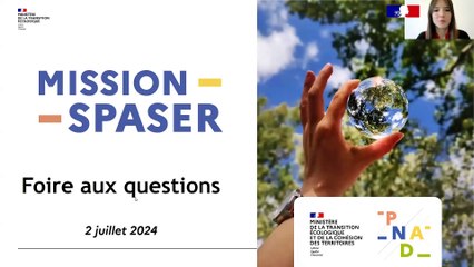 SPASER I Webinaire "SPASER : La Foire aux questions"  juillet 2023 [CGDD]