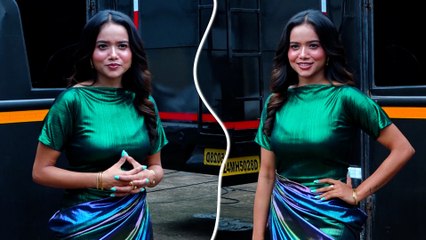 Bigg Boss Girl Manisha Rani's Glamorous-Green Look For Her Super Singer Shoot Day!