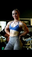 Bodybuilder Girl Fitness Workout || short video