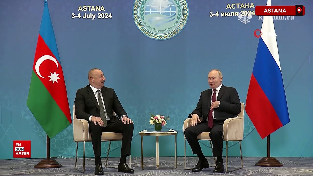 Aliyev ve Putin, Astana'da görüştü