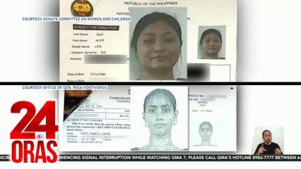 P50K pabuya, alok ng NBI sa makakahanap kay "Alice Leal Guo" na taga-Quezon City | 24 Oras