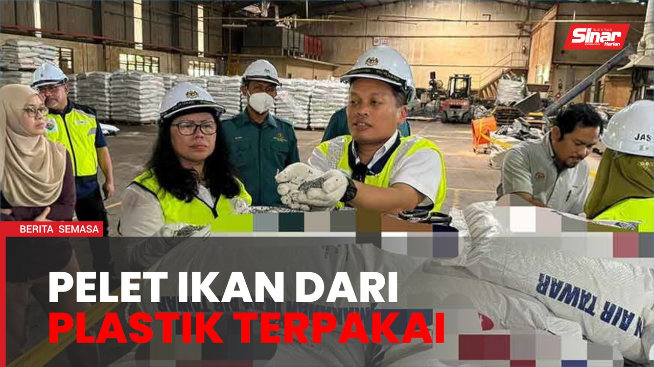 Kilang kitar semula proses plastik terpakai jadi pelet makanan ikan