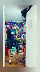 Playing with toys and enjoying
