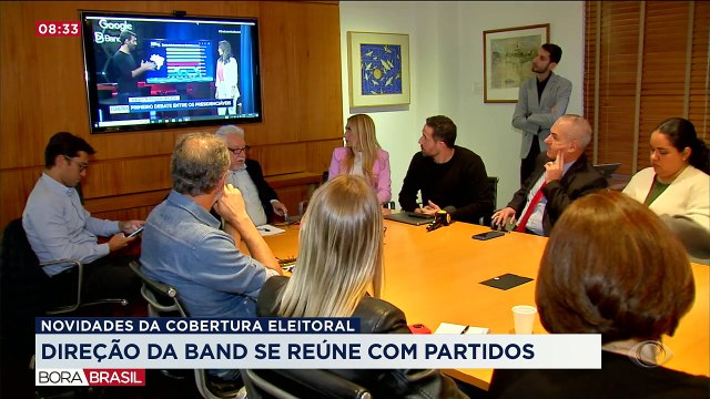 Eleições 2024: direção da Band se reúne com partidos para definir debates