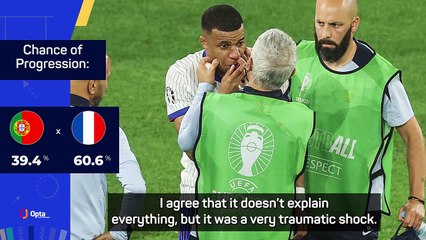 France have downplayed Mbappé's trauma since nose break